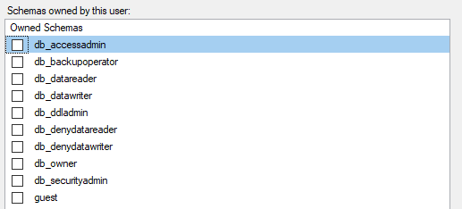 SSMS: Fixed database roles